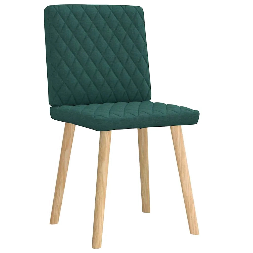 Sedie da Pranzo 2 pz Verde Scuro in Tessuto 4101126
