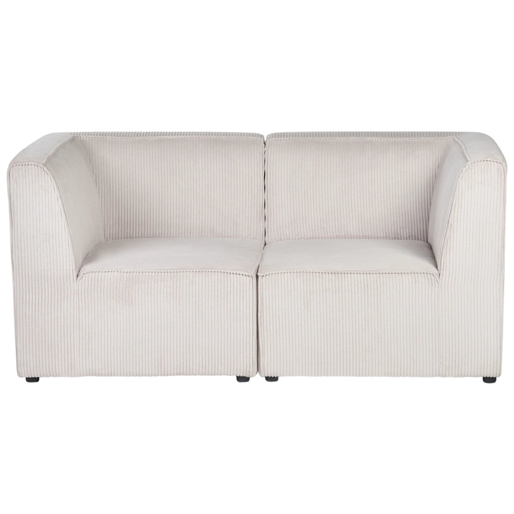 Divano modulare moderno a 2 posti in velluto a coste Jumbo beige stile classico soggiorno