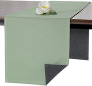 Tavolo con operatore di tavolo, tessuto lavabile, antiscivolo, stile, doppio e comunque facile da mantenere. Decorazione da tavola per la sala da pranzo, festa, decorazione per le vacanze (grigio, salmone verde chiaro, 30 x 183 cm)