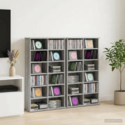 Mobile per CD 2 pz Sonoma grigio 60 x 17 x 92 cm 8012741