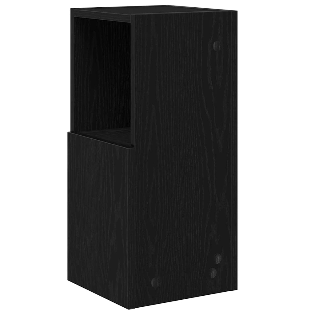 Mobile angolare 25,5x25x55cm Legno ingegnerizzato Rovere Nero 889822