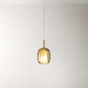 Vetro Borosilicato Contemporaneo Rain Oro Specchiato D17,5 Senza Rosone