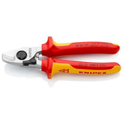 Knipex 95 26 165 Cesoia per Cavi con Molla di Apertura Isolata VDE 1000V 165 mm Cu Al fino a 50 mm² colore Rosso Giallo