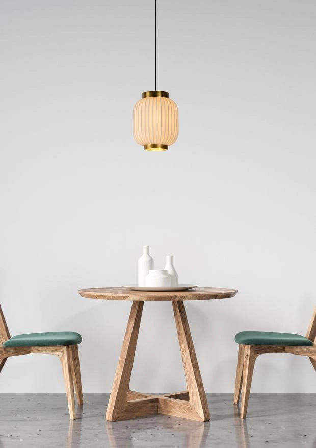 Lampada a sospensione Lucide Gosse E27 oro/bianco 170 cm
