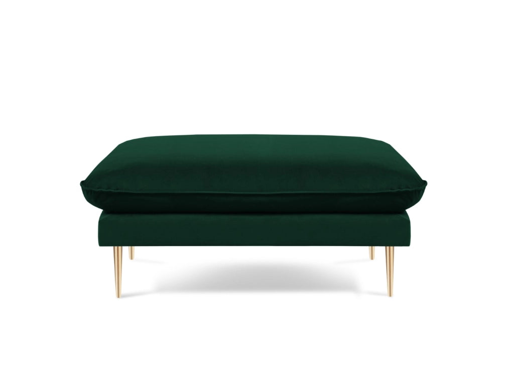 Cosmopolitan Design - Pouf "Vienna" in velluto verde bottiglia 