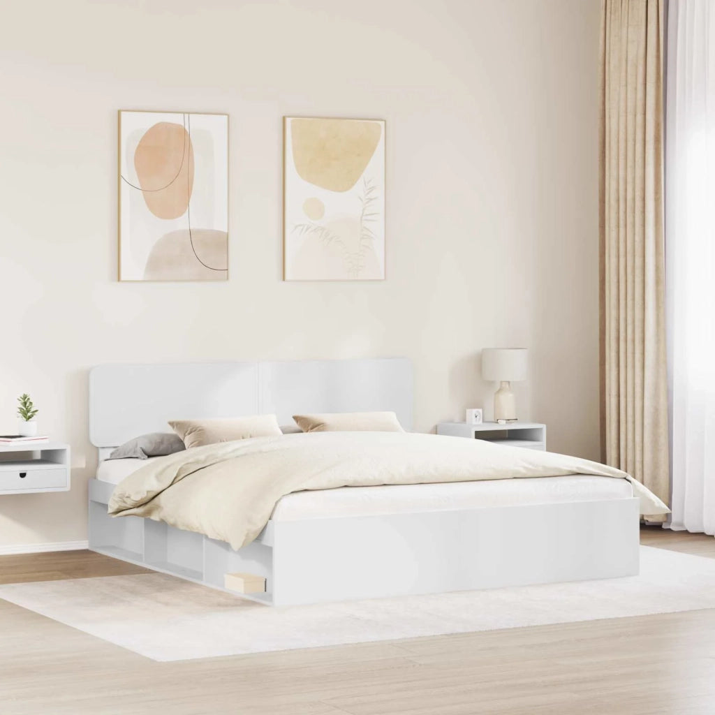 Struttura del letto Bianco 200 x 200 cm Pino massello