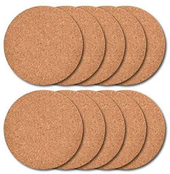 Onderzetters in Gomma per bicchieri (10 pezzi) 9 cm di diametro 4 mm di spessore, Onderzetters rotondi in gomma per bar, bicchieri e tazze