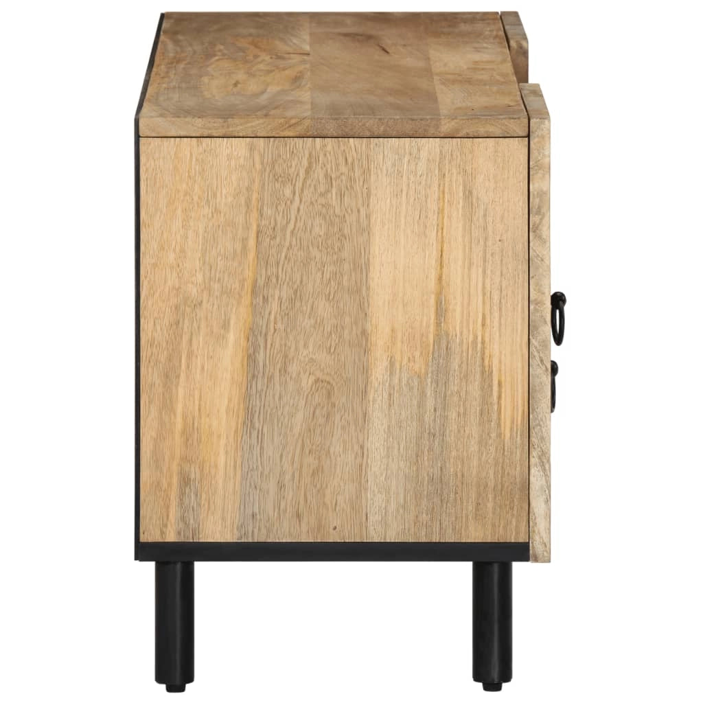Mobile TV multimediale mensola per TV credenza per TV sala da pranzo soggiorno camera da letto 105 x 33 x 46 cm legno massello di mango marrone 02_0025676