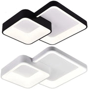 Trade Shop - Plafoniera Soffitto Led 58w 2 Quadrati Lampadario Cct 3 Colorazioni 3000k A 6500k C59-3c -