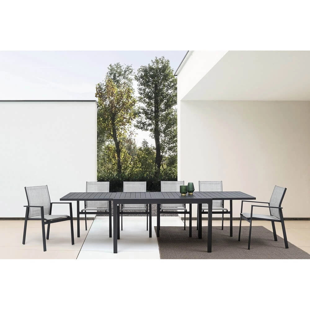 Tavolo da Giardino Allungabile in Alluminio 135-270x90 cm - SEAFARER