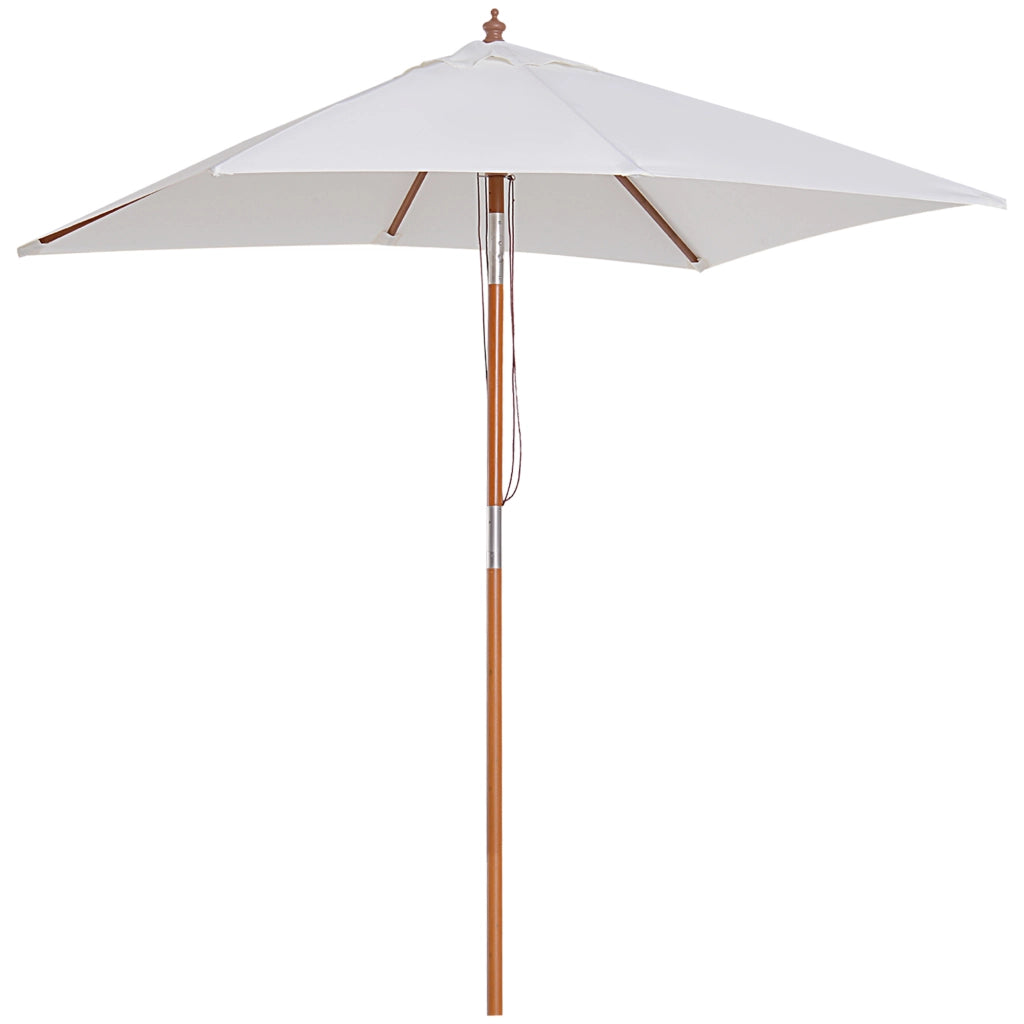 Ombrellone da Giardino Retrattile ¨C zephmum ¨C Rettangolare 200x150x235 cm Crema