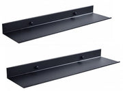 Pannello metallico da parete oscillante, nero, installazione nella cabina da bagno, spazievitore, inox, oscillante extra resistente (2 pezzi, 50 cm)