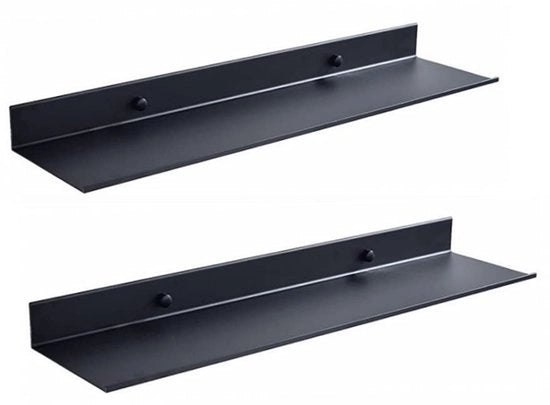 Pannello metallico da parete oscillante, nero, installazione nella cabina da bagno, spazievitore, inox, oscillante extra resistente (2 pezzi, 50 cm)