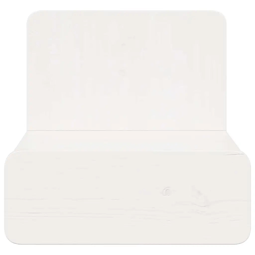 vidaXL Comodino Bianco 44 x 32.5 x 40 cm Legno di pino massello