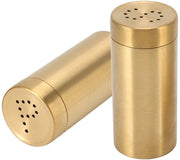 Set di due contenitori per erbe in acciaio inossidabile - 100 ml - coperchio a vite - 39 x 88 mm