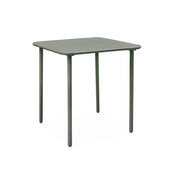 Tavolo da giardino in metallo 2 posti, 70cm, verde kaki