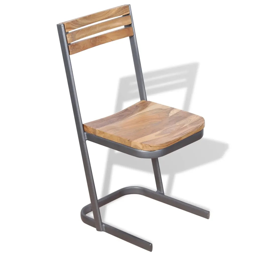Sedie da Pranzo 6 Pezzi in Legno Massello di Teak