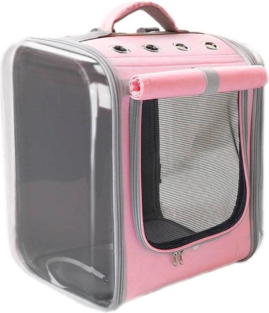 Carriera per Animali - Borsa per Gatti con Finestra - Scatola di Trasporto per Cani con Ventilazione - Borsa per Animali Robusta - Borsa per Animali con Respiro Naturale in Rosa