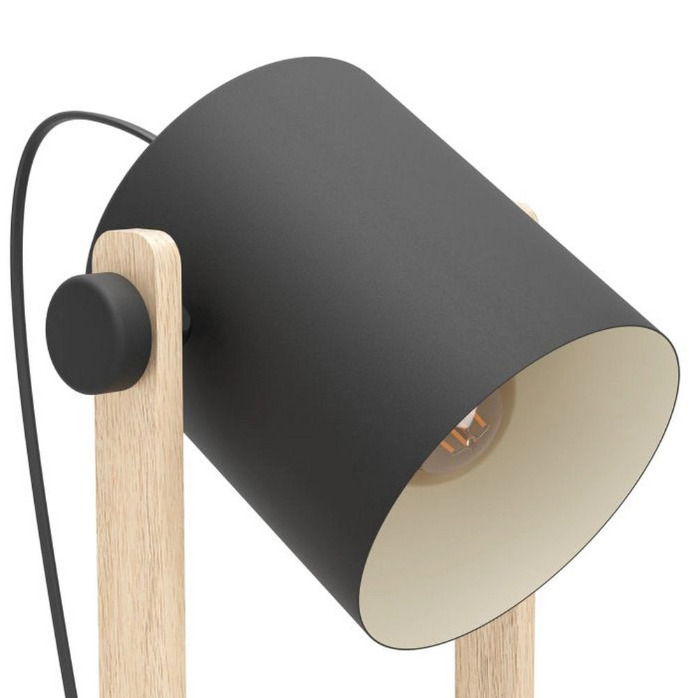 Piantana in Legno doppio Braccio Interruttore a Pedale Hornwood Eglo
