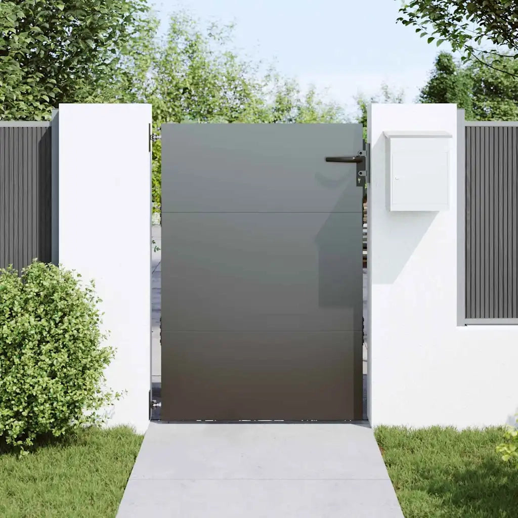 vidaXL Cancello da giardino con blocco Nero 105 x 150 cm