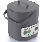 Afvalemmer Keuken 6L - Biobak con Coperchio Sospeso e Filtro Interno - Resistente all'Acqua di Cucina e Senza Odori - Compostemmer con Design Moderno