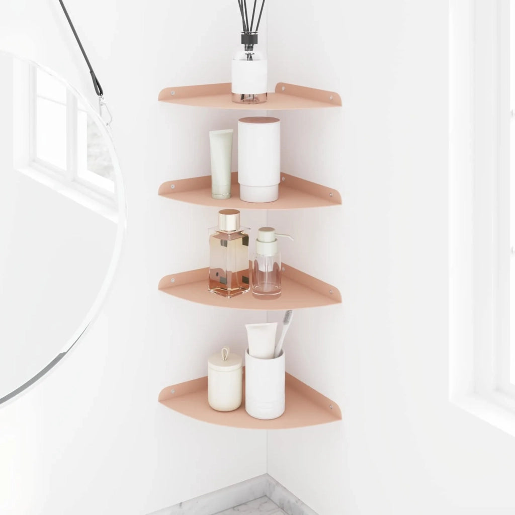 Mensola sospesa con lo scaffale 4 pcs Rosa 24 x 24 x 2 cm