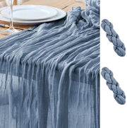 2 pezzi di tovagliolo per il formaggio 300 x 90 cm tovagliolo stoffato blu boho trasparente tovagliolo per il matrimonio set di tovaglioli per la doccia di nozze set di tovaglioli per il party tovagliolo per il formaggio rustico