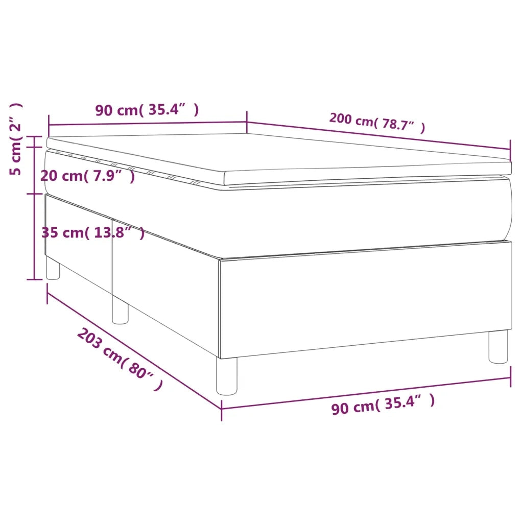 Giroletto a Molle con Materasso Tortora 90x200 cm inTessuto cod mxl 69843