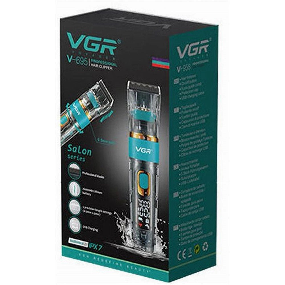 Trade Shop - Tagliacapelli Professionale Rotella Zoom Ipx7 Impermeabile 3 Velocità Vgr V-695 -