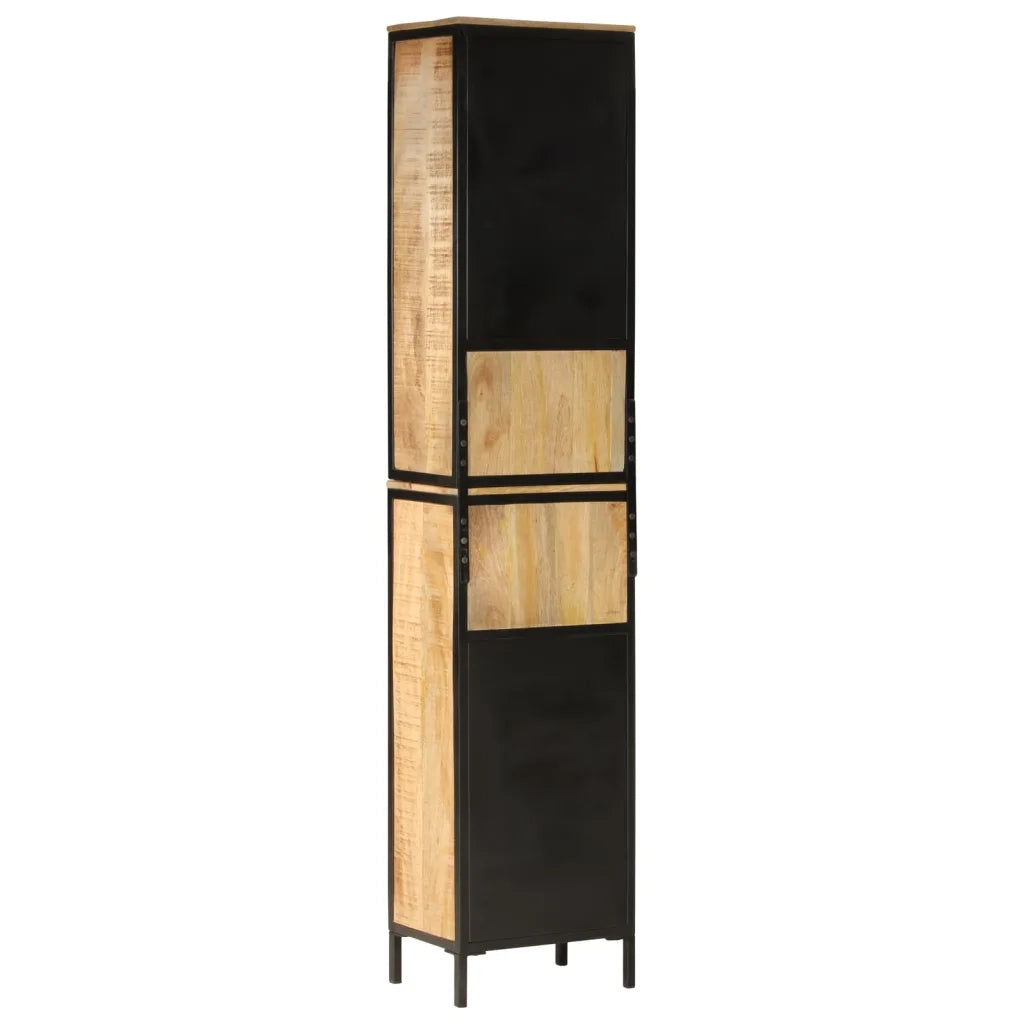 Mobile da Bagno 40x27x180 cm in Ferro e Legno Massello di Mango 3217113