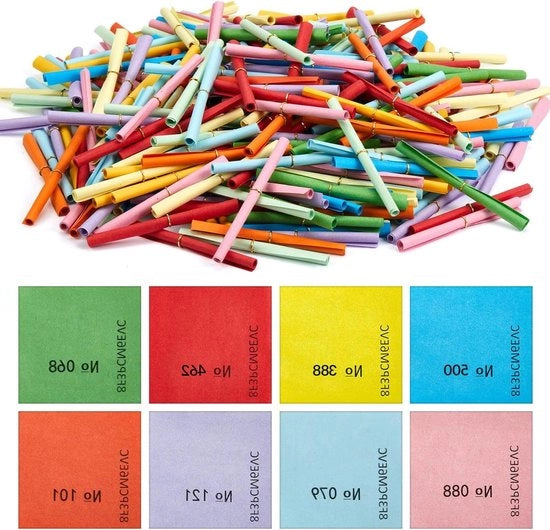 Tombola Plus - Set di 500 numeri casuali 1-500 | Rotolo da 60 x 60 mm | Colorato e Miscelato | Senza rotazione con numeri | Ideale per Feste di Giardino e Festival | Tombola Annuale | Ideale per Lotterie | Decorazione per Fiera di Paese