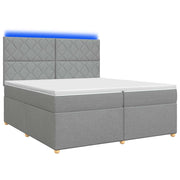 Letto box spring con materasso Grigio Chiaro 200 x 200 cm 3455434