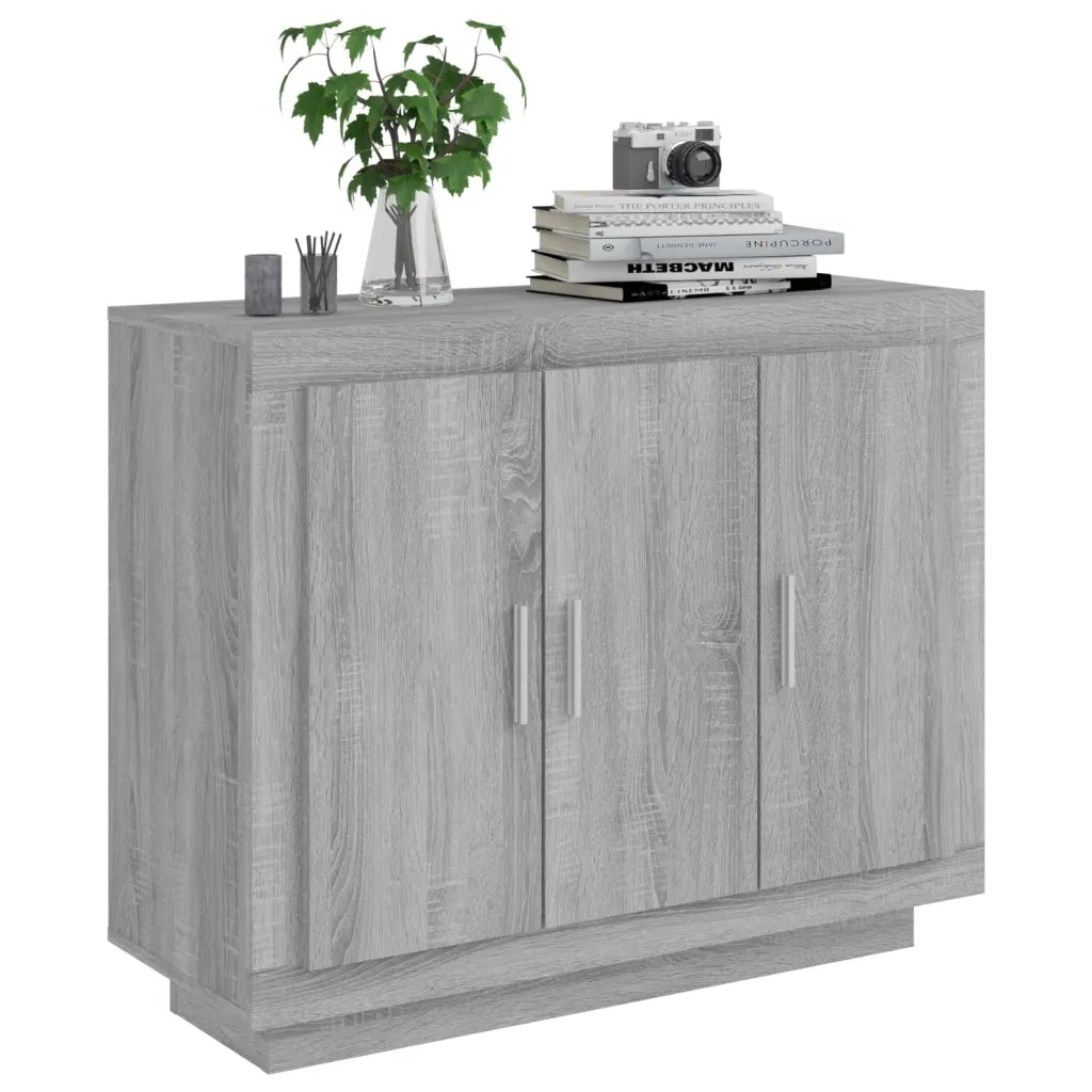 Credenza Grigio Sonoma 92x35x75 cm in Legno Multistrato 817241