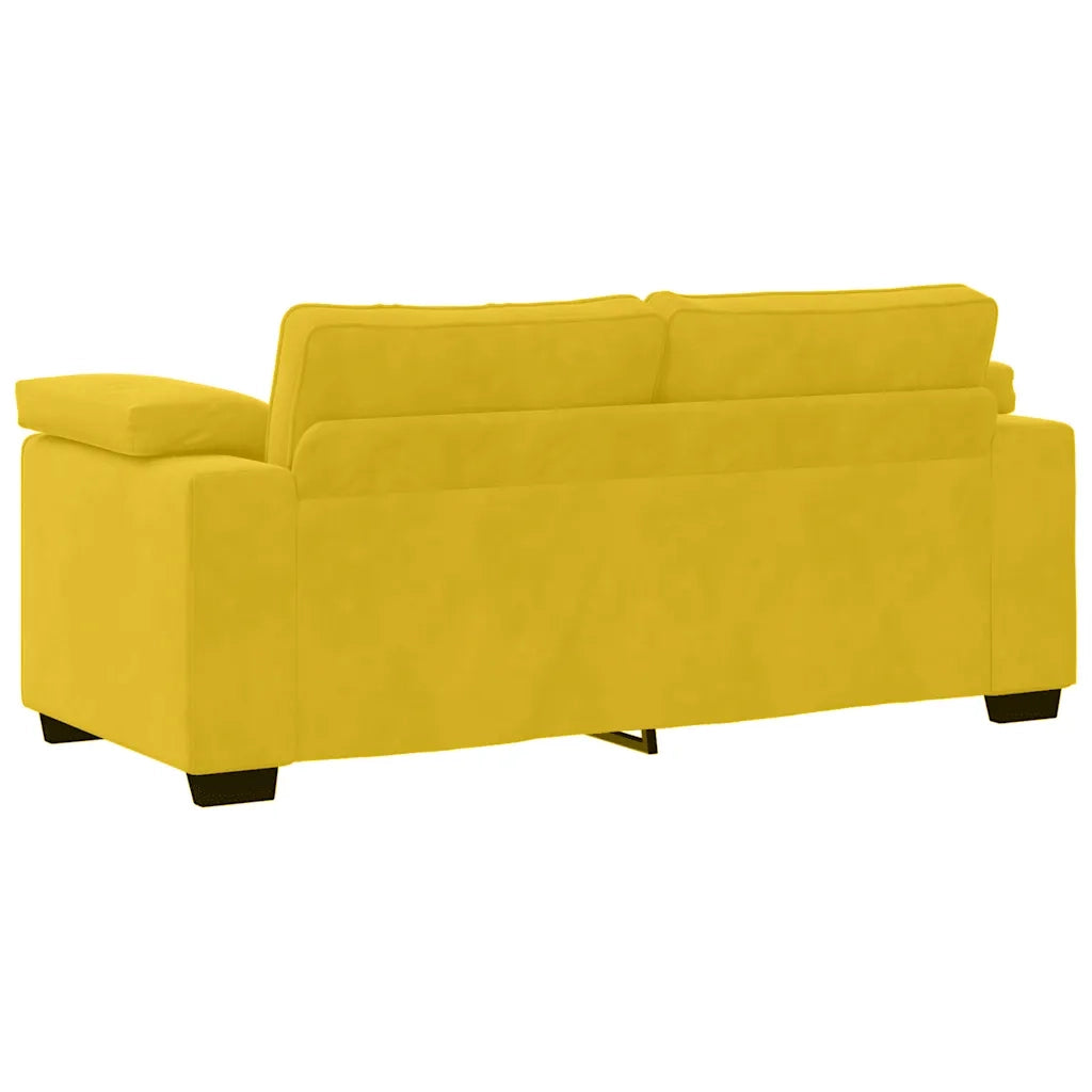 Divano Divanetto Giallo 140 cm in Velluto
