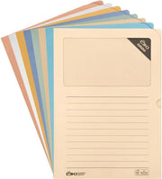 Set di cartellini per finestre in pastello, organizzatori di cartacee con finestre, realizzati con materiali rinnovabili, 90 g/m², A4 (220 mm x 310 mm), 8 pezzi