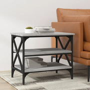 Tavolino-Tavolino da soggiorno-Tavolo Grigio Sonoma 55x38x45 cm in Legno Multistrato
