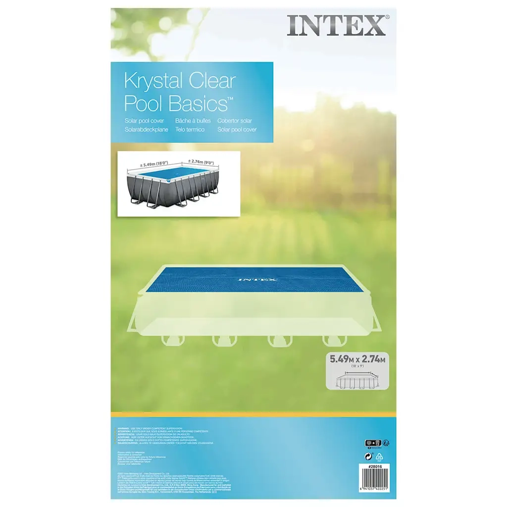 INTEX Copertura Solare per Piscina Blu 538x253 cm in Polietilene 3202953