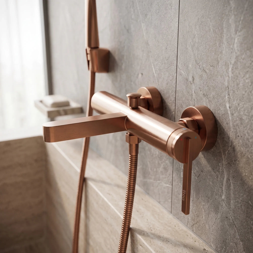 Rubinetto Da Vasca Rea Grace Brush Copper