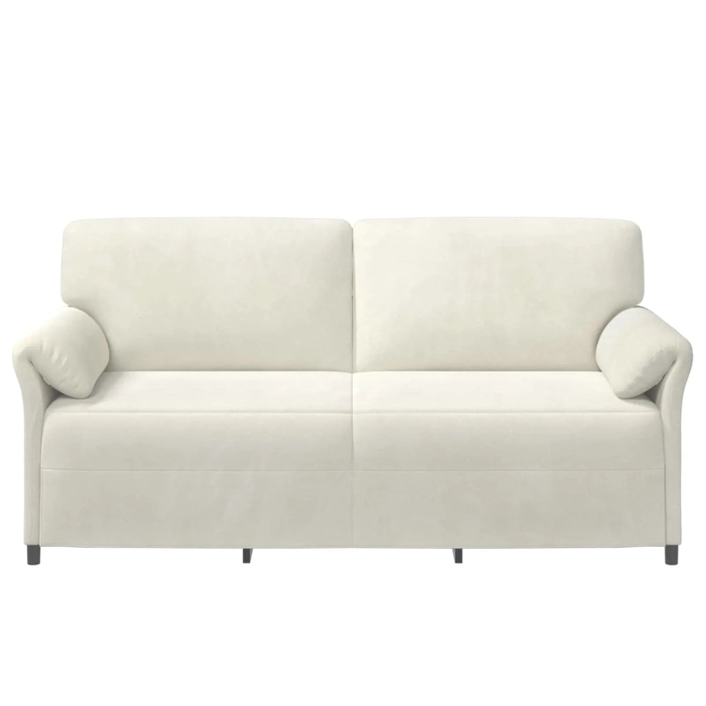 Divano 3-Persone Crema 198 x 83 x 95 cm Velluto