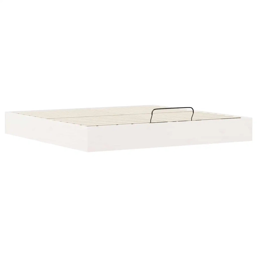 Telaio del Letto Ottomano con Ripostiglio Bianco 200 x 200 cm 3418799