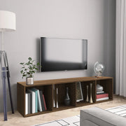 Libreria-Mobile TV Rovere Marrone 143x30x36cm Legno Multistrato