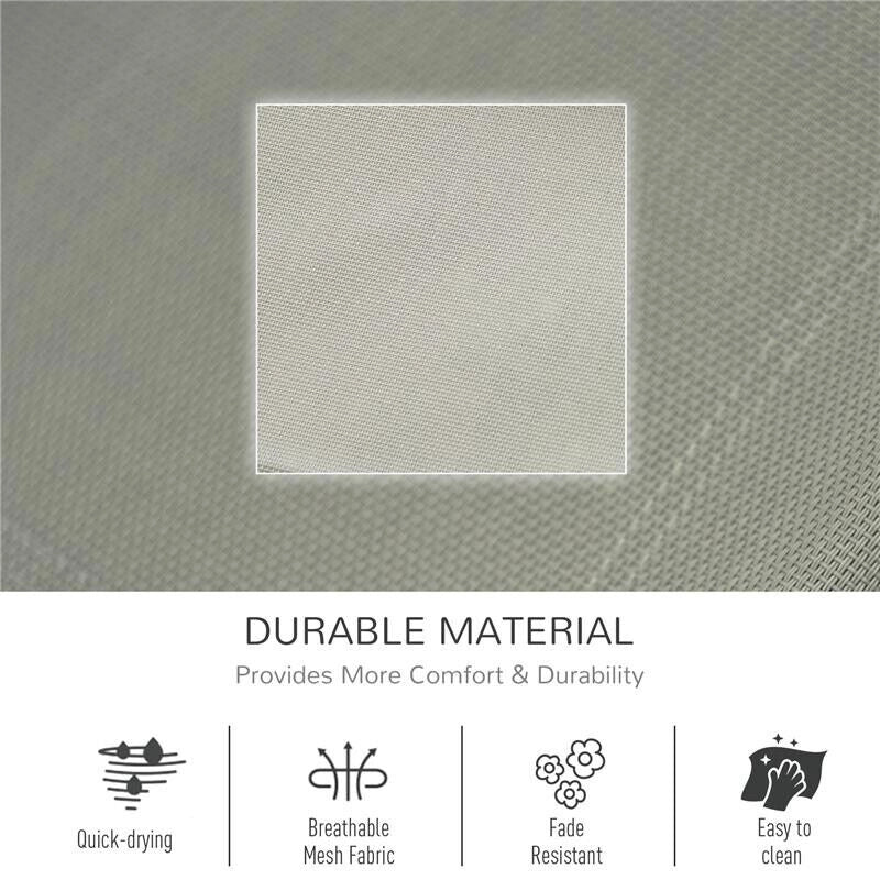 LETTINO A DONDOLO DA GIARDINO CON POGGIATESTA 62 X 88 X 165 CM NERO E GRIGIO