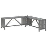 Panca da giardino mobili da esterno per patio angolo da giardino terrazza e fioriera 117 cm legno di acacia grigio 02_0011129