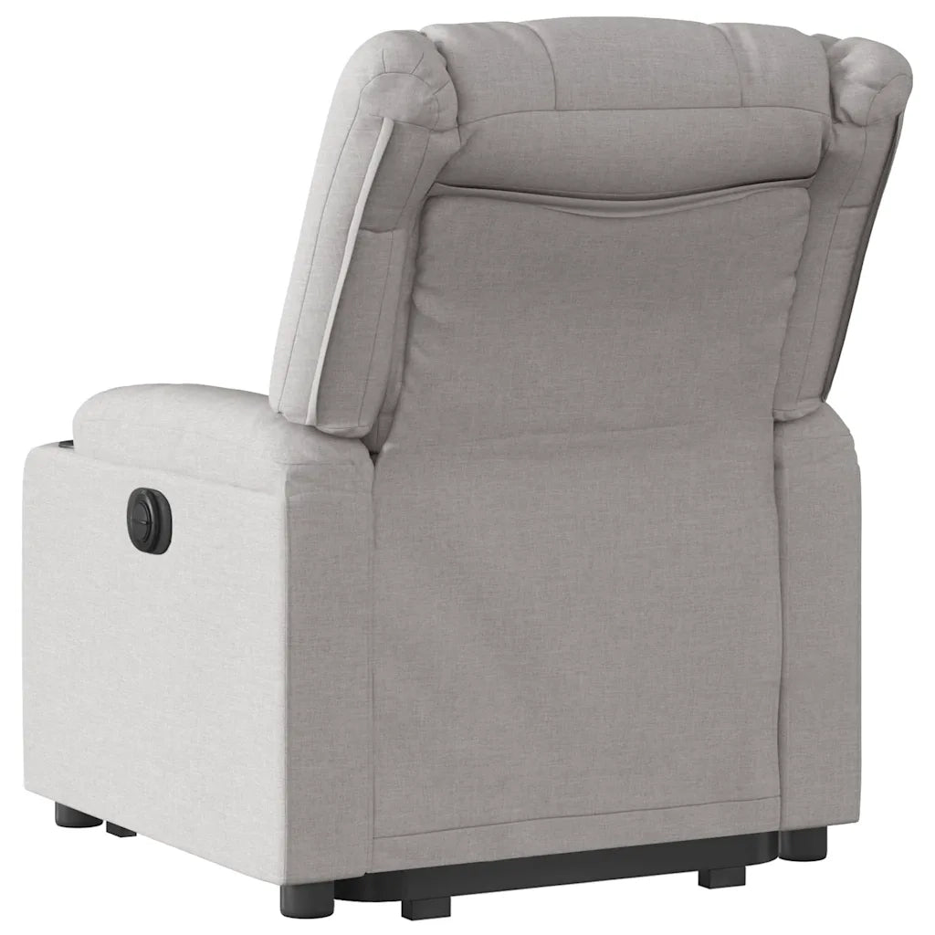 Poltrona Alzapersona Reclinabile Grigio Nuvola in Tessuto 3310267