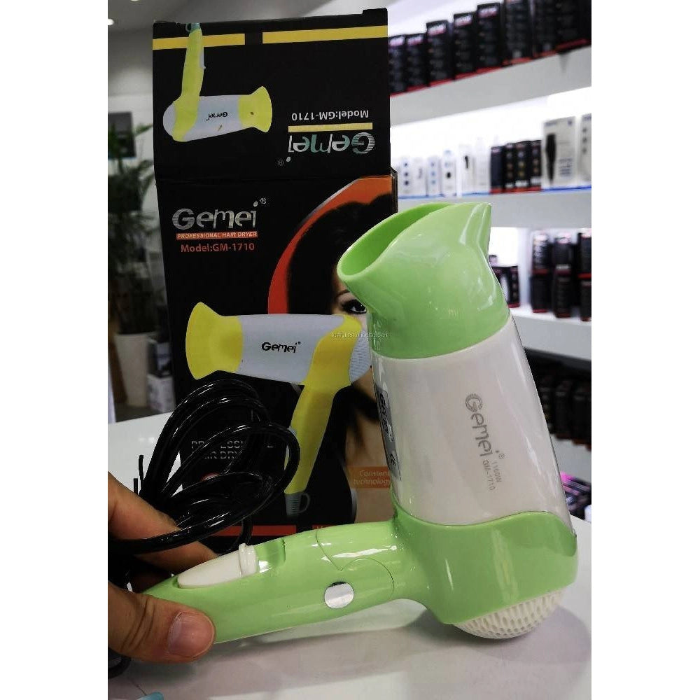 Trade Shop - Asciugacapelli Phon Professionale 2 Velocità 1100 Watt Anello Aggancio Gm-1710 -