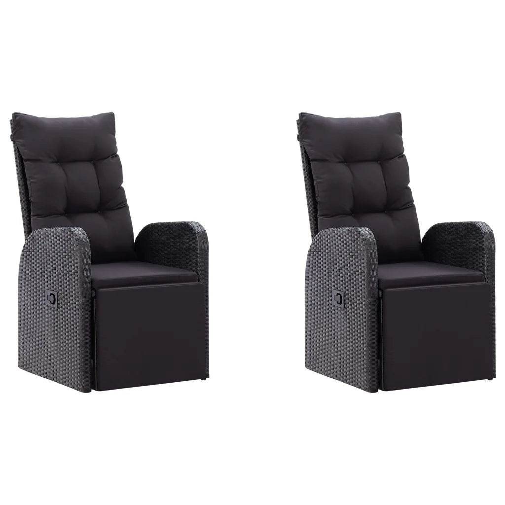 Set Mobili da Pranzo per Giardino 5 pz Nero cod mxl 51413