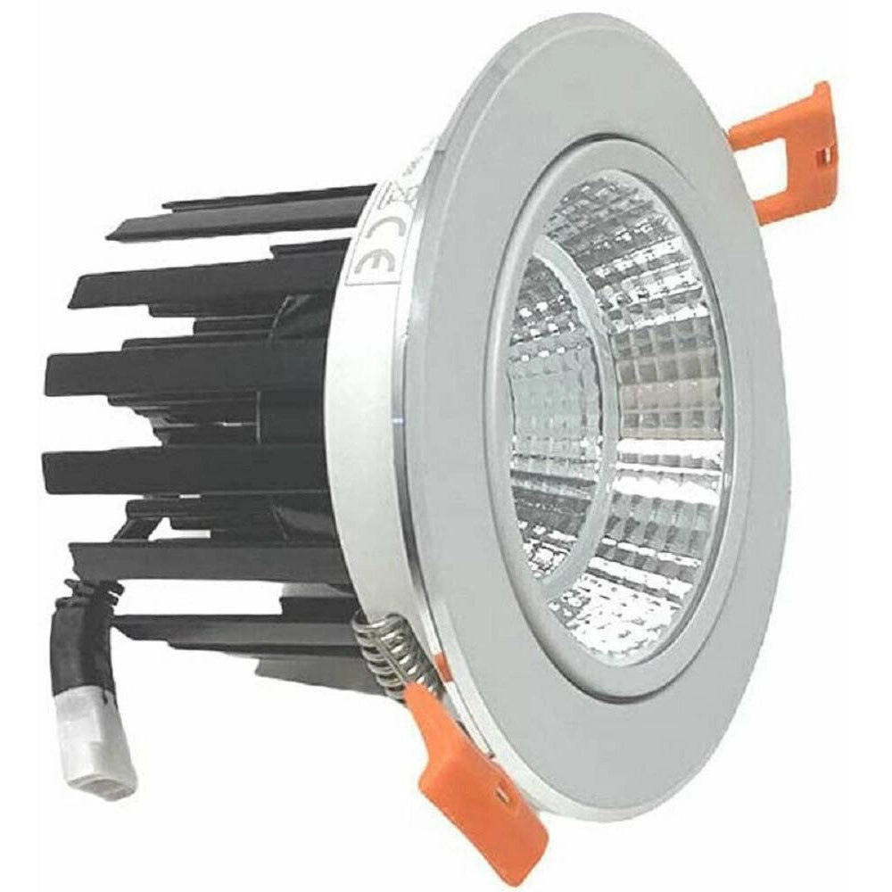 Trade Shop - Faretto Incasso Led Cob 20 W Luce Fredda 6500k Calda 3000k Naturale 4000k P-120 - -bianco Caldo      -