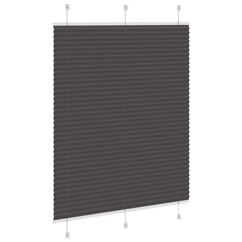 Tenda Plissettata Nera 105x150 cm Larghezza Tessuto 104,4 cm