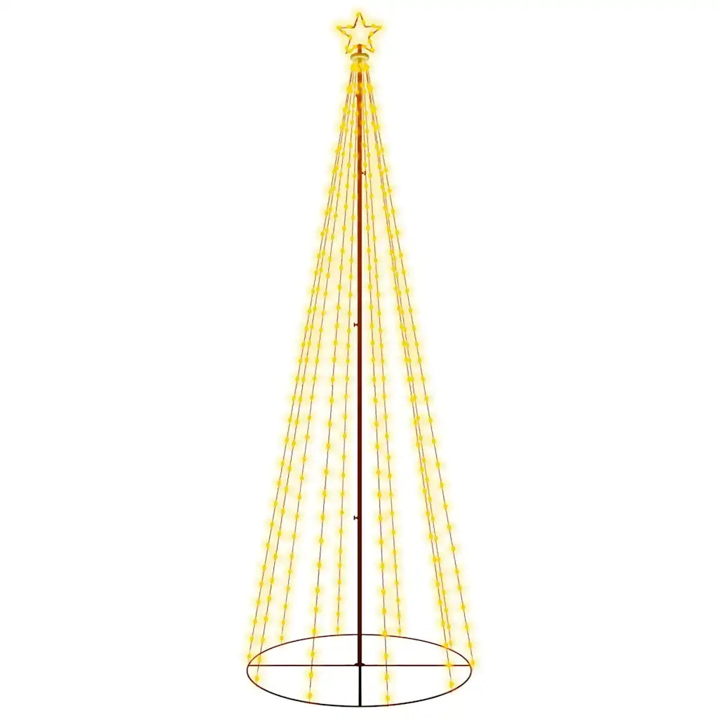 Albero di Natale a Cono Bianco Caldo 310 LED 100x300 cm