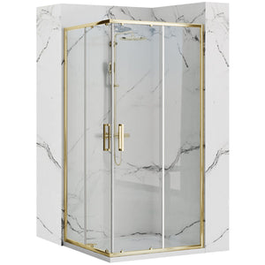 Cabina Doccia Rea Punto 90x90 Gold senza piatto doccia